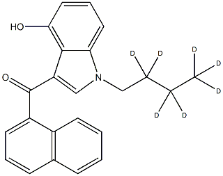 JWH 073 6-hydroxyindole metabolite-d7 Structure