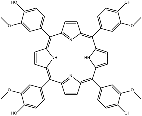 4,4',4'',4'''-(21H,23H-Porphine-5,10,15,20-tetrayl)tetrakis(2-methoxyphenol)|5,10,15,20-四(4-羟基-3-甲氧基苯基)卟啉