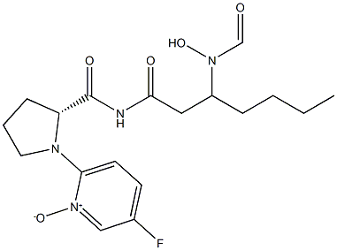 L-ProlinaMide, (2R)-2-butyl-N-forMyl-N-hydroxy-β-alanyl-N-(5-fluoro-1-oxido-2-pyridinyl)- Structure