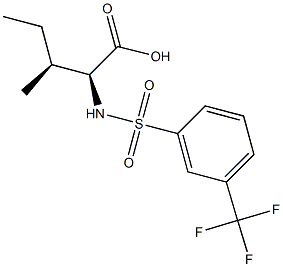 (2S,3S)-3-methyl-2-({[3-(trifluoromethyl)phenyl]sulfonyl}amino)pentanoic acid