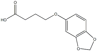 4-(2H-1,3-benzodioxol-5-yloxy)butanoic acid Structure