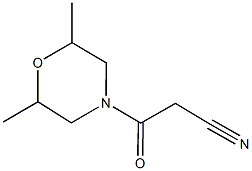 3-(2,6-dimethylmorpholin-4-yl)-3-oxopropanenitrile Structure