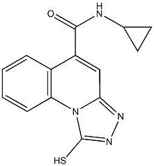 N-CYCLOPROPYL-1-MERCAPTO[1,2,4]TRIAZOLO[4,3-A]QUINOLINE-5-CARBOXAMIDE Structure