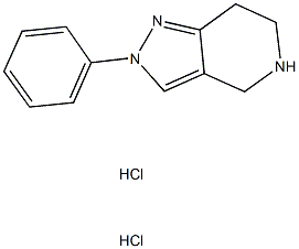 2-phenyl-4,5,6,7-tetrahydro-2H-pyrazolo[4,3-c]pyridine dihydrochloride 结构式