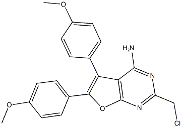 2-(CHLOROMETHYL)-5,6-BIS(4-METHOXYPHENYL)FURO[2,3-D]PYRIMIDIN-4-AMINE