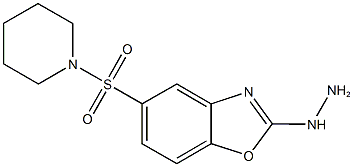 2-HYDRAZINO-5-(PIPERIDIN-1-YLSULFONYL)-1,3-BENZOXAZOLE Structure