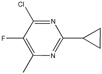 4-CHLORO-2-CYCLOPROPYL-5-FLUORO-6-METHYLPYRIMIDINE Structure