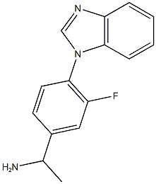 1-[4-(1H-1,3-benzodiazol-1-yl)-3-fluorophenyl]ethan-1-amine Structure
