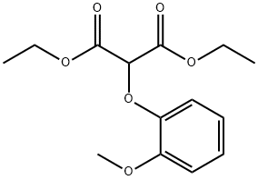 2-(2-メトキシフェノキシ)マロン酸ジエチル 化学構造式