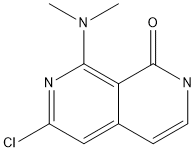 6-氯-8-二甲氨基-2,7-萘啶-1(2H)-酮 结构式