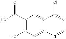 4-chloro-7-hydroxyquinoline-6-carboxylic acid Struktur