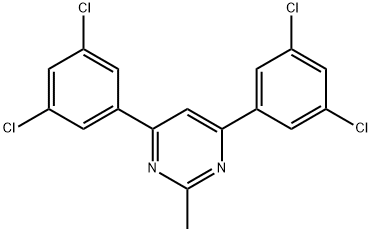 4- 6-双(3,5-二氯苯基)-2-甲基嘧啶 结构式