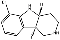 （4aS,9bR）-6-溴-2,3,4,4a,5,9b-六氢-1H-吡啶并[4,3-B]吲哚, 1059630-07-7, 结构式