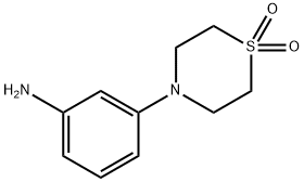 3-(1,1-dioxothiomorpholin-4-yl)phenylamine Structure