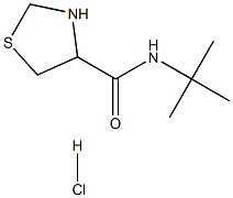 正叔丁基-1,3-噻唑烷-4-甲酰胺盐酸盐 结构式