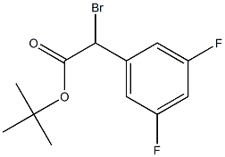 Bromo-(3,5-difluoro-phenyl)-acetic acid tert-butyl ester 结构式
