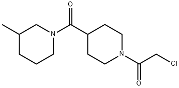 2-chloro-1-[4-(3-methylpiperidine-1-carbonyl)piperidin-1-yl]ethan-1-one 结构式