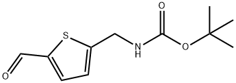 ((5-甲酰基噻吩-2-基)甲基)氨基甲酸叔丁酯, 1314538-74-3, 结构式