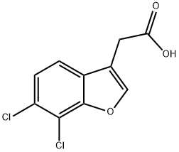 2-(6,7-dichlorobenzofuran-3-yl)acetic acid, 1511164-17-2, 结构式