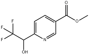 6-(2,2,2-Trifluoro-1-hydroxy-ethyl)-nicotinic acid methyl ester 结构式