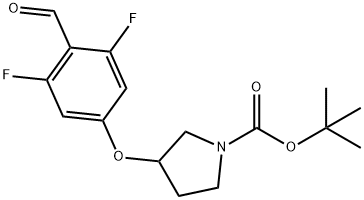 tert-butyl 3-(3,5-difluoro-4-formylphenoxy)pyrrolidine-1-carboxylate, 2247849-87-0, 结构式