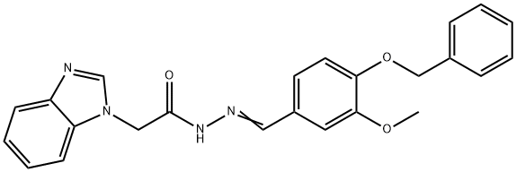 2-(1H-benzimidazol-1-yl)-N'-[4-(benzyloxy)-3-methoxybenzylidene]acetohydrazide Structure