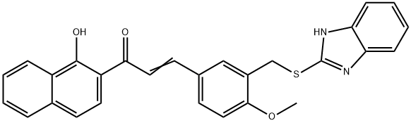 3-{3-[(1H-benzimidazol-2-ylsulfanyl)methyl]-4-methoxyphenyl}-1-(1-hydroxy-2-naphthyl)-2-propen-1-one Structure