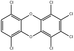 1,2,3,4,6,9-六氯二苯并对二恶英, 58200-68-3, 结构式