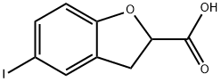 5-IODO-2,3-DIHYDRO-1-BENZOFURAN-2-CARBOXYLIC ACID, 847949-05-7, 结构式