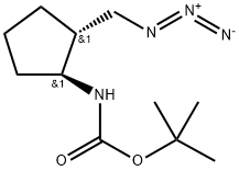 tert-butyl ((1S,2R)-2-(azidomethyl)cyclopentyl)carbamate, 860297-45-6, 结构式