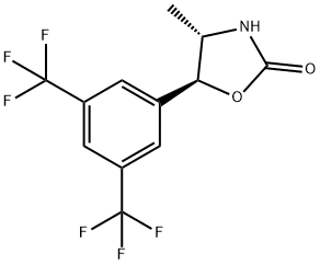 (4S,5S)-5- [3,5-双(三氟甲基)苯基] -4-甲基-1,3-恶唑烷-2-酮, 875444-06-7, 结构式