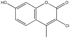3-氯-4-甲基-7-羟基香豆素, , 结构式