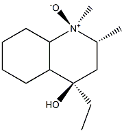 1,2-Dimethyl-4alpha-ethyl-4beta-hydroxy-trans-decahydroquinoline-N-oxi de Structure