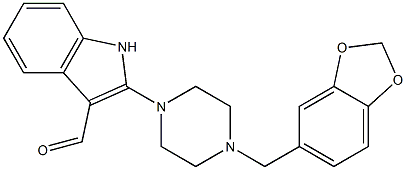 3-(2-(4'-piperonylpiperazinyl)indolyl)carboxaldehyde