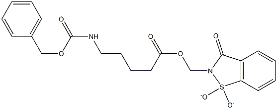(1,1-dioxido-3-oxo-1,2-benzisothiazol-2(3H)-yl)methyl 5-(((phenylmethoxy)carbonyl)amino)pentanoate