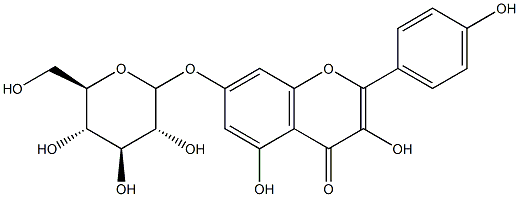 KAEMPFEROL-7-GLUCOSIDE Structure