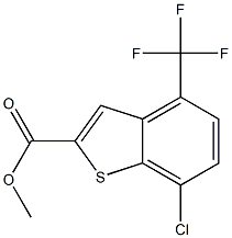 7-CHLORO-4-TRIFLUOROMETHYL-BENZO[B]THIOPHENE-2-CARBOXYLIC ACID METHYL ESTER Structure