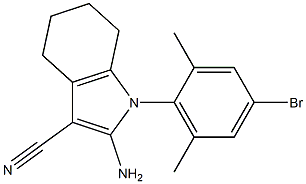 2-AMINO-1-(4-BROMO-2,6-DIMETHYLPHENYL)-4,5,6,7-TETRAHYDRO-1H-INDOLE-3-CARBONITRILE Structure