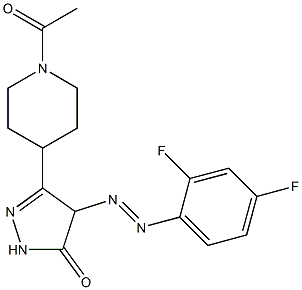 3-(1-acetyl-4-piperidyl)-4-[2-(2,4-difluorophenyl)diaz-1-enyl]-4,5-dihydro-1H-pyrazol-5-one