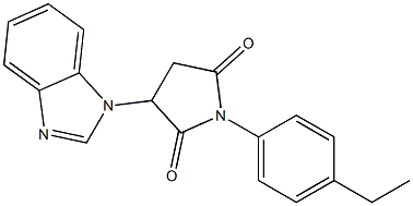 3-(1H-benzo[d]imidazol-1-yl)-1-(4-ethylphenyl)pyrrolidine-2,5-dione Structure