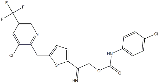 3-chloro-2-{[5-({[(4-chloroanilino)carbonyl]oxy}ethanimidoyl)-2-thienyl]methyl}-5-(trifluoromethyl)pyridine