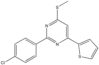 2-(4-chlorophenyl)-4-(methylthio)-6-(2-thienyl)pyrimidine