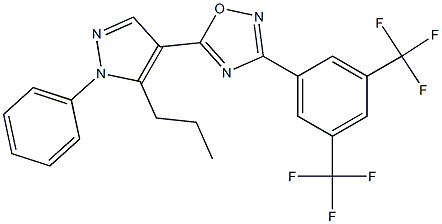 3-[3,5-di(trifluoromethyl)phenyl]-5-(1-phenyl-5-propyl-1H-pyrazol-4-yl)-1,2,4-oxadiazole
