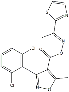 3-(2,6-dichlorophenyl)-5-methyl-4-[({[(E)-1-(1,3-thiazol-2-yl)ethylidene]amino}oxy)carbonyl]isoxazole