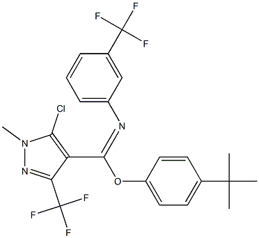 4-(tert-butyl)phenyl 5-chloro-1-methyl-3-(trifluoromethyl)-N-[3-(trifluoromethyl)phenyl]-1H-pyrazole-4-carboximidoate