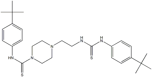 4-[2-({[4-(tert-butyl)anilino]carbothioyl}amino)ethyl]-N-[4-(tert-butyl)phenyl]tetrahydro-1(2H)-pyrazinecarbothioamide