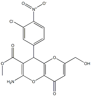 methyl 2-amino-4-(3-chloro-4-nitrophenyl)-6-(hydroxymethyl)-8-oxo-4,8-dihydropyrano[3,2-b]pyran-3-carboxylate
