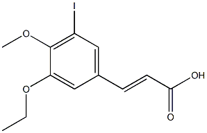 (E)-3-(3-ethoxy-5-iodo-4-methoxyphenyl)acrylic acid Struktur