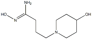 (1Z)-N'-hydroxy-4-(4-hydroxypiperidin-1-yl)butanimidamide 结构式