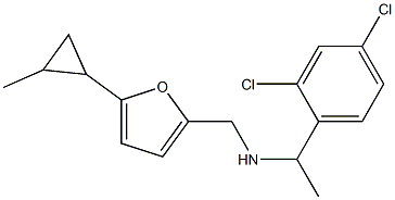 [1-(2,4-dichlorophenyl)ethyl]({[5-(2-methylcyclopropyl)furan-2-yl]methyl})amine